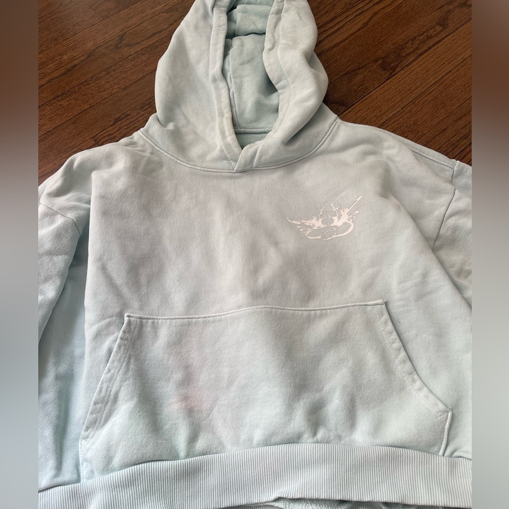 Boys lie oversized cropped hoodie